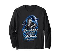 Human By Chance Alpha Choice Bootleg Divertente Alpha Wolf Meme Maglia a Manica
