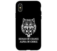 Human By Chance Alpha Wolf Choice Big Dad Wolf Man Werewolf Custodia per iPhone X/XS