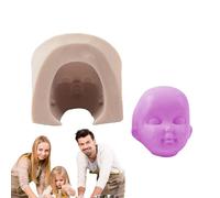 Human Face Silicone Mold - Baby Doll Head Shape Flessibile Mould For Chocolate, Clay, and Budding Art, Durable Cake Decorating Tool | Ideal Baking, Crafting, Handmade Dessert Projects