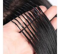 ,Human hair,18in/45cm,Extension in Vero Capello Umano 6d Capelli Lisci Come La Seta, Trattabili Con Permanente E Tingibili, Per Donne E Ragazze