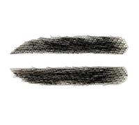 Human Hair False Eyebrows - 1 Pair Realistic Lace Brows, Reusable Natural