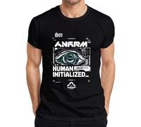 Human Initialized Cyberpunk Eye Japan Y2K - Maglietta da uomo, Nero , S
