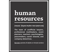 HUMAN RESOURCES: Funny Human Resources Journal. HR Notes Tracker & Agenda Planner. Lined HR Notebook (HR Gifts & HR Office Supplies)