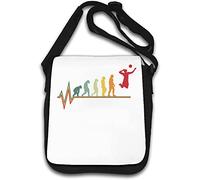Human Volleyball Evolution Heartbeat Serve Graphic Borsa a tracolla bianca