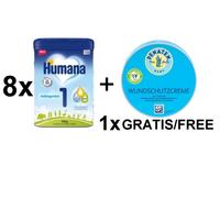Humana 1 Latte dalla Nascita 8x750g + Penaten crema 200ml