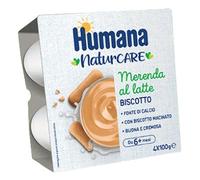 Humana - Merenda Latte Biscotto: Confezione 4X100 gr