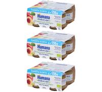 Humana NaturCare Omogeneizzato Frutta Misto Bio 4 Pezzi 3x400 g
