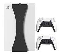 HumanCentric Supporto da parete per console PS5 con due supporti per controller, compatibile solo con la versione FAT originale, funziona con le versioni disco e digitale