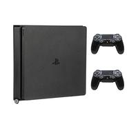 HumanCentric Supporto PS4 Slim, 2 Supporti Controller, Parete & TV | Bundle con 2 Supporti per Controller, Montaggio a Parete o sul Retro della TV, PS4 Slim