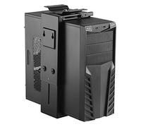 HumanCentric Supporto da parete regolabile sotto scrivania per PC e supporto per CPU, supporto per PC sotto la scrivania per computer che si adatta alla maggior parte dei case di PC o computer,