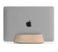 HumanCentric Supporto verticale per computer portatile, Supporto regolabile e Dock, supporto verticale per computer portatile per MacBook Pro e altri da 0,5" a 1,5" scrivania in legno di noce nero