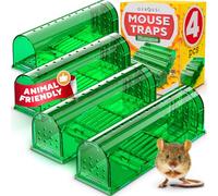 Humane Catch and Release - Trappole per topi, perfette per casa, interni ed esterni, facili da montare, resistenti, sicure per bambini, animali domestici e esseri umani, rimuovono istantaneamente i