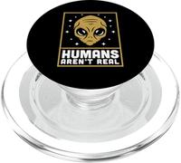 Humans Aren't Real Alien Head Retro Vintage Outer Space Fun PopSockets PopGrip per MagSafe