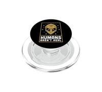 Humans Aren't Real Alien Head Retro Vintage Outer Space Fun PopSockets PopGrip per MagSafe