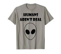 Humans Aren't Real Comical Alien Maglietta