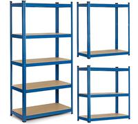 Humberg 4848 - Scaffale in metallo, 180 x 90 x 40 cm, resistente, portata 175 kg, colore: blu