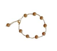 Humble Hilo Sari Jewelry - Braccialetto da donna con perline in tessuto, One Size, Cotone Legno, Nessuna pietra preziosa