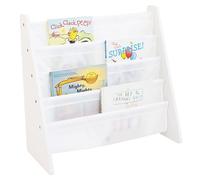 HumbleCrew Libreria Bambini Chic: Scaffale 4 Ripiani per Libri, Design Moderno Bianco, Perfetto per Camerette Ordinata e Letture Creative dei Piccoli