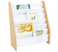 HumbleCrew Libreria Bambini Extra Large: Scaffale 6 Ripiani per Libri, Design Naturale/Bianco, Ideale per Camerette Spaziose e Letture Creative