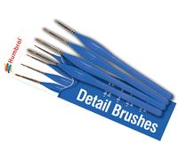 Humbrol- Dettaglio Detail 4 00, Blu, Sable Misura 0, 0, 1, 2 Confezione di pennelli, Colore Size Brush Pack, AG4304