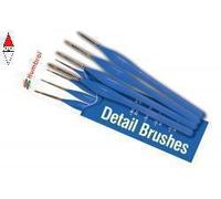 Humbrol- Dettaglio Detail 4 00, Blu, Sable Misura 0, 0, 1, 2 Confezione di pennelli, Colore Size Brush Pack, AG4304
