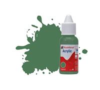 Humbrol Vernice acrilica n. 101 Mid Green Matt flacone contagocce, 14 ml, Colore Verde Medio, 14ml, DB0101