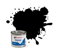 Humbrol Vernice per modellini, AA0360, n. 33, Nero Opaco, Stagno n. 1 (14 ml), Smalto per Modelli, plastica, Metallo, Legno, Vetro, Ceramica e Altro Ancora, Smalto per ritocchi, Latta per Hobby per
