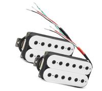 Humbucker Coil Spliting Neck7.5K/Bridge15K Pickup Per Chitarra Elettrica A Doppia Bobina Parte Di Chitarra Nera Suono Caldo Bianco pickup per chitarra elettrica (Color : 1 Set)