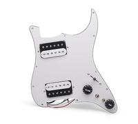 Humbucker Coil Splitting Pickguard Battipenna Per Chitarra HH Battipenna Per Chitarra Elettrica Due Humbucker Caricati Scratchplate Precablati (Color : Bk White Pickups)