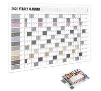 Humdcdy Calendario da parete 2026, 12 mesi, 12 mesi, annuale, con adesivi, per organizzare la pianificazione personale della gestione del , per sala riunioni, casa, aule, uffici, studio