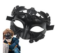 Humdcdy Maschera medievale per il viso, stile vintage greco romano, maschera in maschera da uomo greco antico egiziano per carnevale e giochi di ruolo