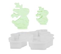 Humdcdy natalizi in resina, per fondente natalizio - a forma di renna in piedi con simpatica espressione per sapone, cioccolato, caramelle, decorazioni per la casa, decorazioni