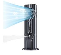 Humidifier Fan, Desk Mister Ventilator, 100ml Water Tank Capacity, Remote Control, Quiet Cooling Design, for Office, Home, Tent, Car, Nursery, Patio, 13.98x6.1 Inches