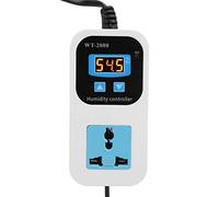 Humidistat Controller Hygrostato, Digital Humidistat Controller Umidificazione di Deumidificazione di Controllo di Umidità Presa Presa Preliuso con Uscita Cablata Umidificatore (Spina UE)