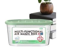 Humidity Absorber Box - Moisture Eliminator for Small Spaces | Portable 110g Dehumidifying Container with Crystal Beads, Damp Control Solution for Car Wardrobe Kitchen Bedroom Bathroom RV Basement