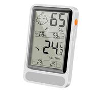 Humidity and Temperature Monitor, Compact Wireless Digital Hygrometer with Backlight, Indoor Sensor for Baby Room Climate Tracking or Home OfficeAir Comfort Measurement Use