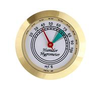 Humidity Gauge, Round Hygrometer, Mechanical Humidity Tester for Humidors, Boxes, Guitars, Violin Cabinets, 43mm with Back Magnet, Metal and Glass Construction