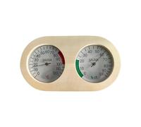 Humidity Temperature Display - 5.51inch Portable Wooden Gauge for Sauna, Bedroom, Bathroom, Garage, Apartment, Kitchen or Garden, Clear Reading, Accurate Home Climate Monitor, Compact Design