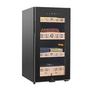 Humidor elettrico per sigari con controllo della temperatura e dell'umidità, ripiani in legno di cedro, grande capacità per la conservazione ottimale dei sigari