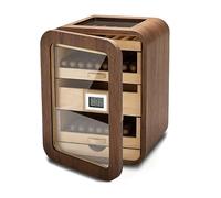 Humidor elettrico per sigari con igrometro digitale e termometro, contenitore in legno di cedro per sigari