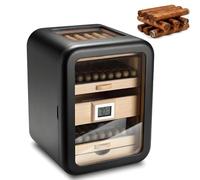 Humidor elettrico per sigari con igrometro digitale e termometro, contenitore in legno di cedro per sigari