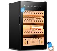 Humidor Elettrico Per Sigari Da 60 L Con Controllo Di Temperatura E Umidità,Armadietto Per Sigari In Legno Di Cedro Spagnolo Con Controllo Tramite App,Refrigeratore Per Sigari,Capacità 200 Sigari