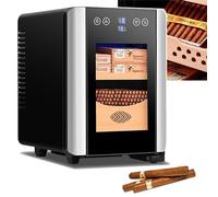 Humidor Per Sigari Elettrico Da 8 Litri, Scatola Per Sigari Da 100 Conteggi Con Controllo Della Temperatura Di Raffreddamento, Igrometro Digitale, Cassetto In Legno Di Cedro Spagnolo,Regalo Per Uomo