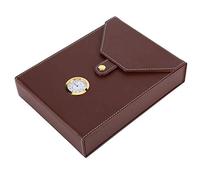 Humidor per sigari in cedro, scatola per sigari in pelle di qualità, mini portatile, con umidificatore, igrometro, portatile, 10-15 pezzi, facile da trasportare, per il viaggio, 3 colori (marrone