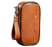Humidor portatile for sigari in pelle di mucca, borsa for sigarette e pipa, multifunzionale, borsa for conservare sigari e sigarette, accessori for fumatori, borsa, pipa, scatola for sigari(Bruin)