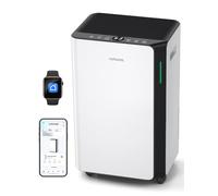 HUMILABS Deumidificatore elettrico, 20 l, per ambienti di 60 m²/app e WiFi, con tubo di scarico, serbatoio dell'acqua da 4,5 l, 3 modalità di funzionamento, timer da 24 ore