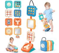 HumiLuft Busy Board 1 Anno 9 in 1 Montessori Giocattoli per Neonati Cubo Motorico Bambini Aereo Giocattoli da Viaggio Promuove le capacità motorie e la cognizione Giocattoli Motori Neonati Da 1 2 3