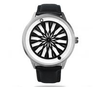 Humism Dasein Automatico Acciaio Zaffiro Bianco Nero Pelle Orologio Unisex