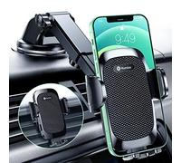 Humixx KUXIYAN Supporto per telefono da auto, 3 in 1, universale, per parabrezza e cruscotto, con doppio pulsante di rilascio, rotazione a 360°, per tutti gli iPhone, Samsung, LG, One Plus, ecc