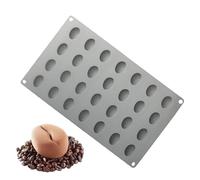 Humkopnl Stampi in silicone per pasticceria, piccoli chicchi di caffè a forma di chicco di caffè e cioccolato, vassoio per da cucina, stampo a forma di chicco di caffè a 28 cavità per